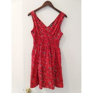 Planet Gold red floral mini dress